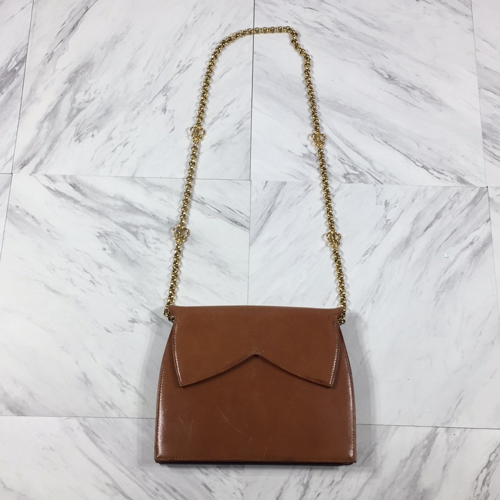 ⭐️ HANAE MORI BROWN LEATHER SHOULDER BAG (WEAR)